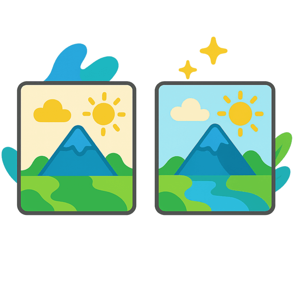 Illustration of an AI generating an image, representing the artwork coming to life.