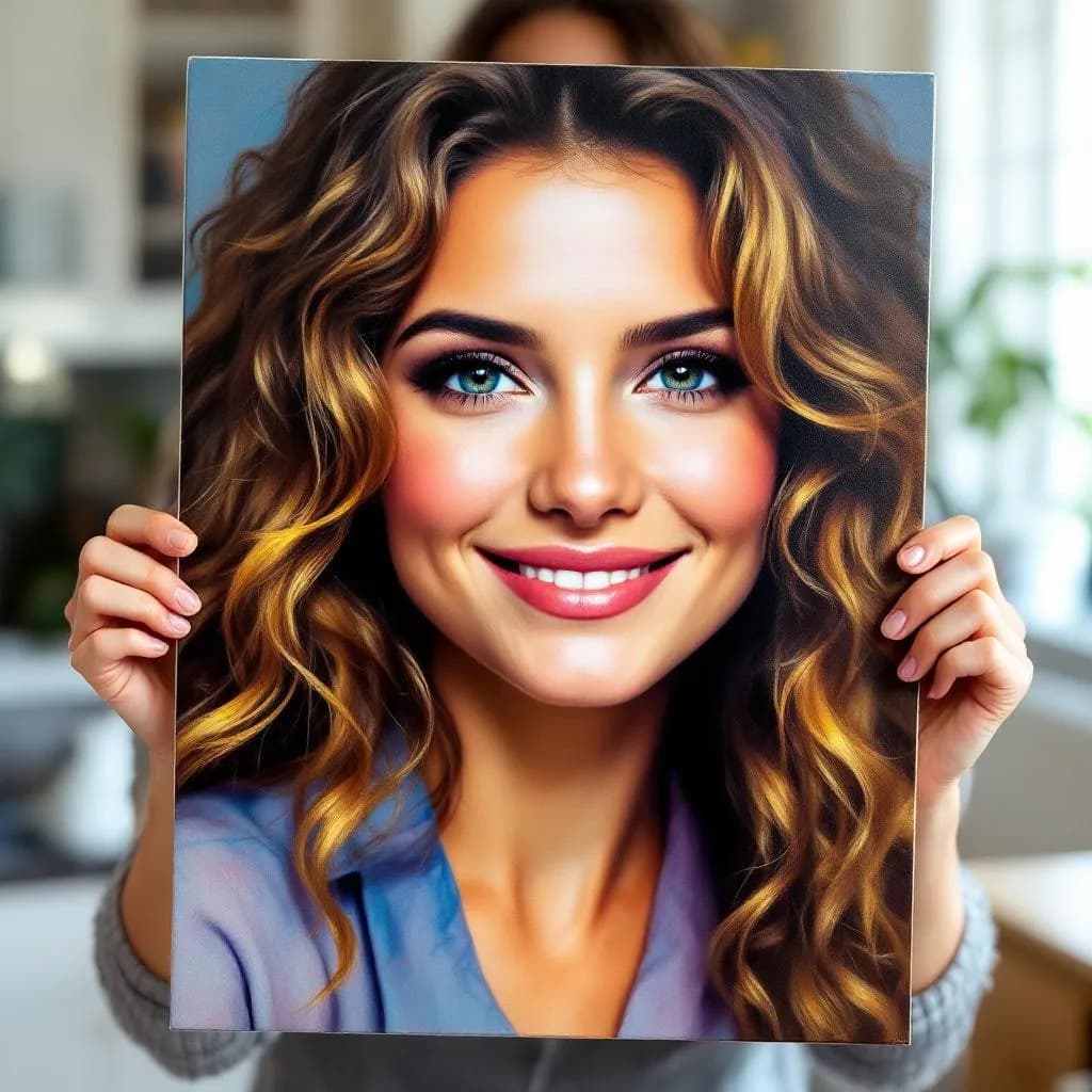 Abstract paint-by-numbers on easel