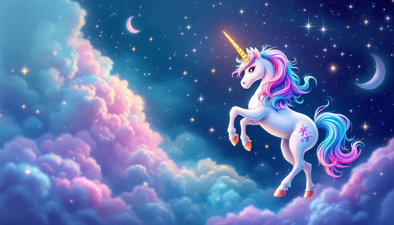 Custom unicorn paint by numbers kit created with Paintby.ai showing personalized design
