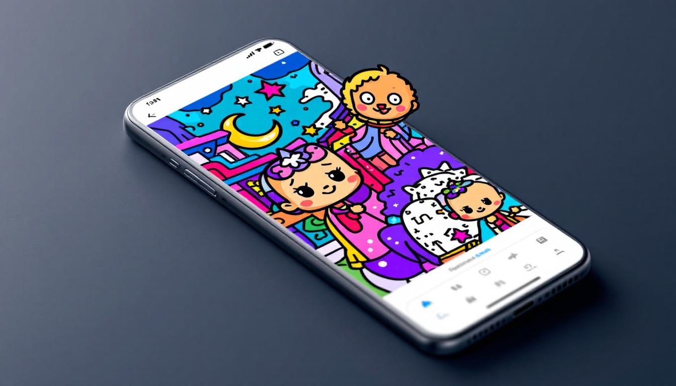 Smartphone displaying paint-by-numbers conversion app with user-friendly interface for photo conversion