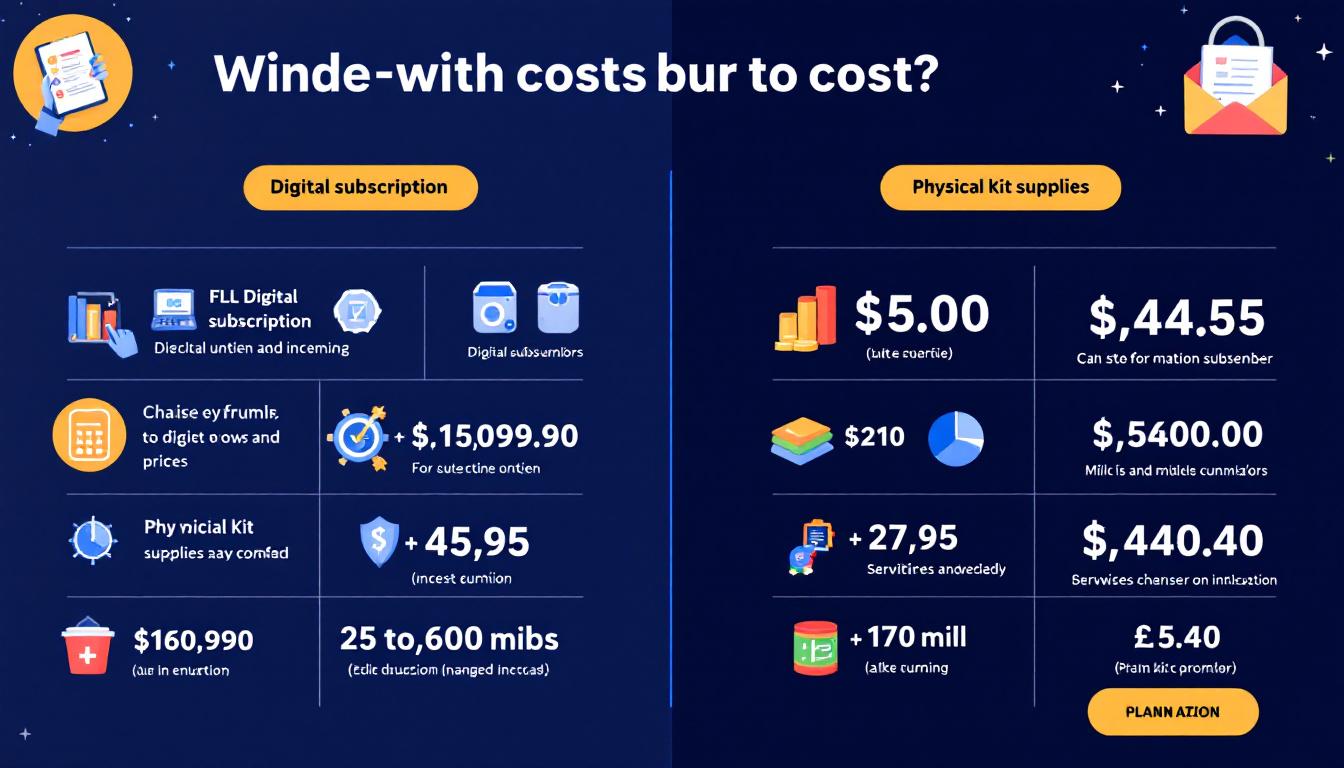 Side-by-side cost comparison between digital subscription services and physical paint by numbers supplies