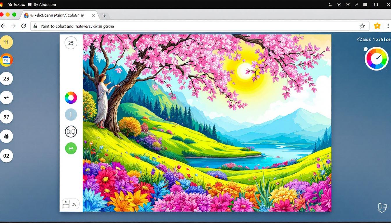 click-to-color paint by numbers game online in a web browser