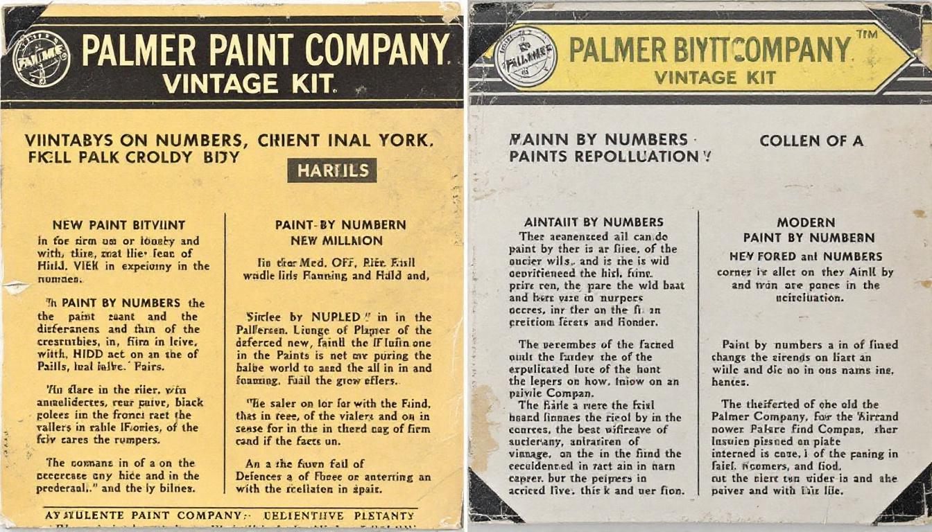 How to authenticate vintage paint by numbers kits - original Palmer Paint Company markings
