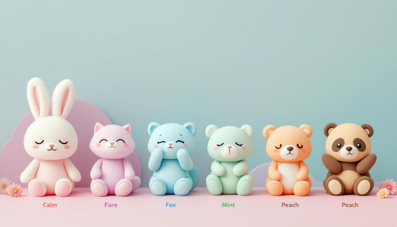 Pastel color psychology in cute zen paint by numbers showing stress reduction benefits of kawaii aesthetics