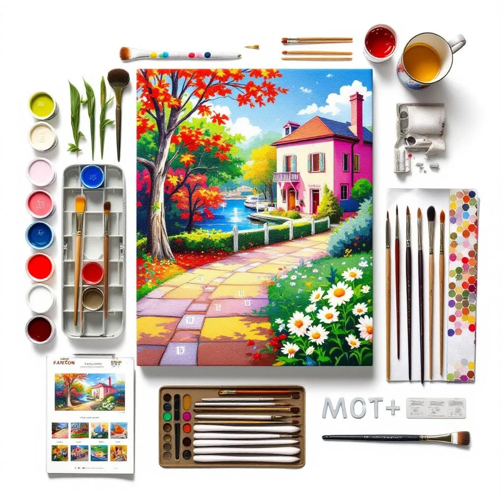 Premium Paint-by-Numbers Kit Components