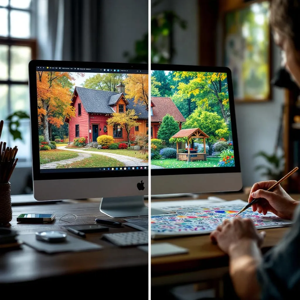 AI vs Manual Paint-by-Numbers Processing
