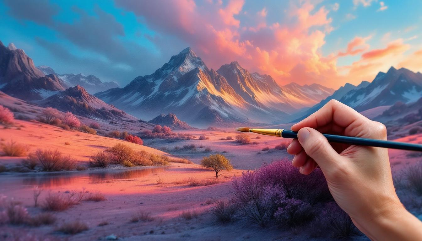 Completed custom paint-by-numbers painting created from personal photo showing professional results and painting process